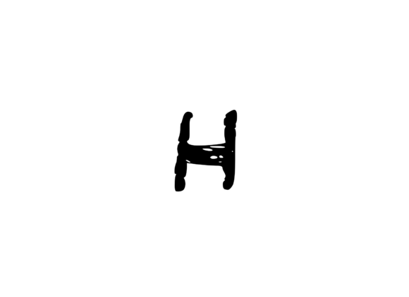 Hand Drawn Chalk Effect Mono H
